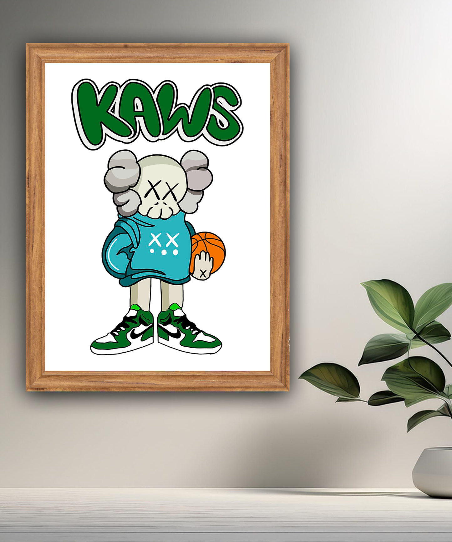 Cadre photo Kaws basketball