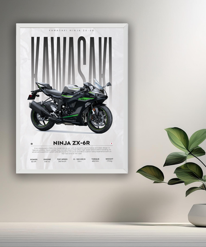 Cadre photo Kawasaki Ninja ZX-6R