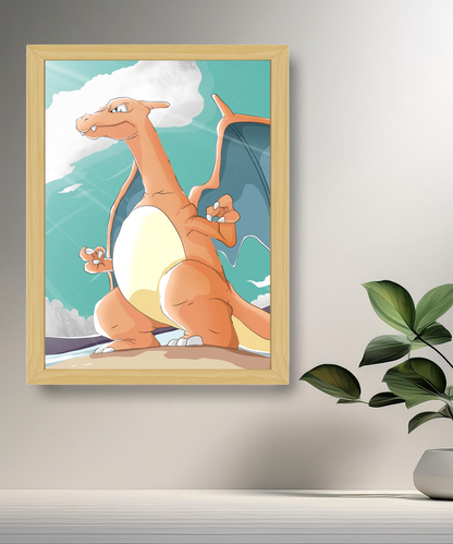 Cadre photo de Dracaufeu Pokémon