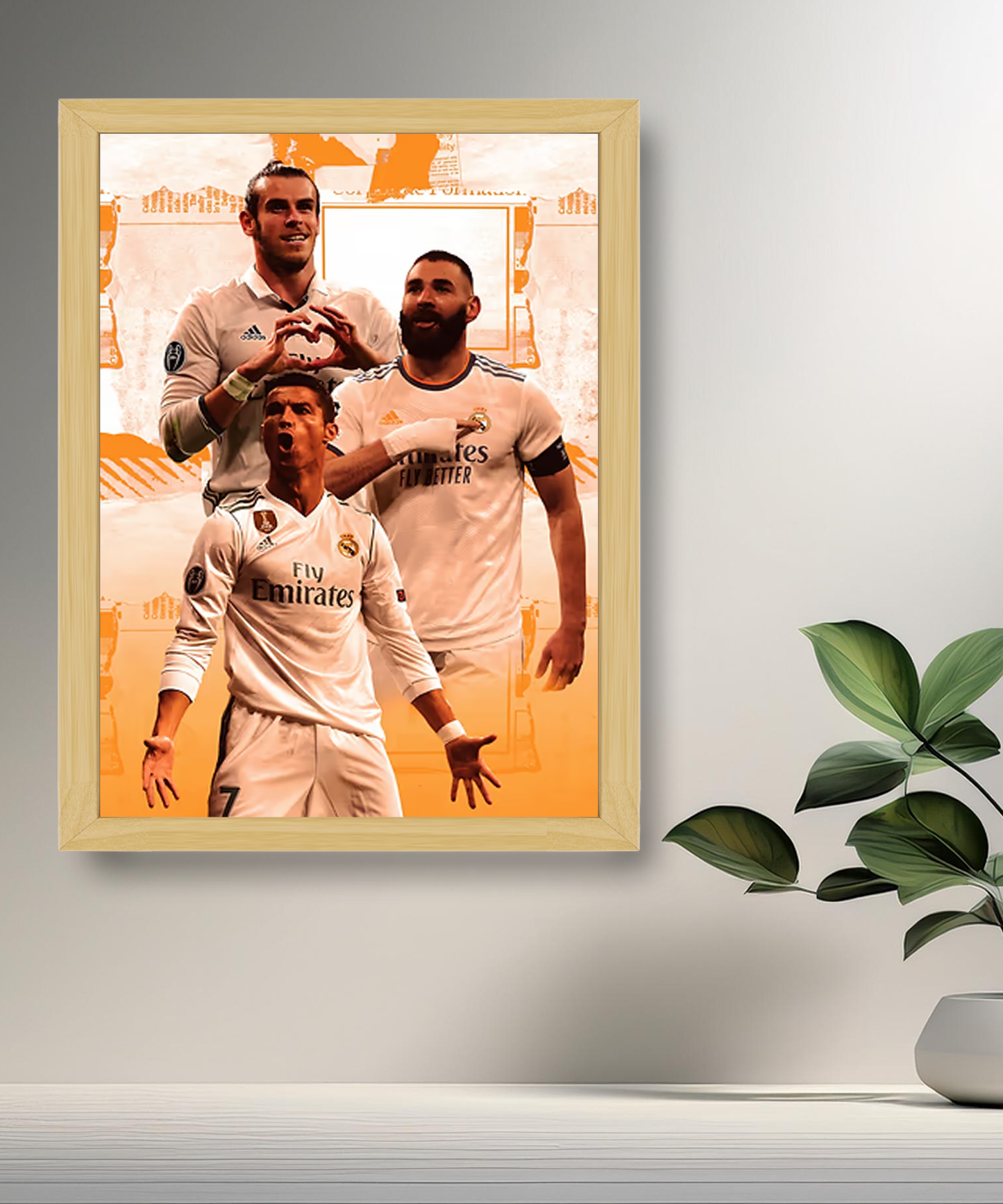 Cadre photo de Benzema, Bale, Cristiano Ronaldo