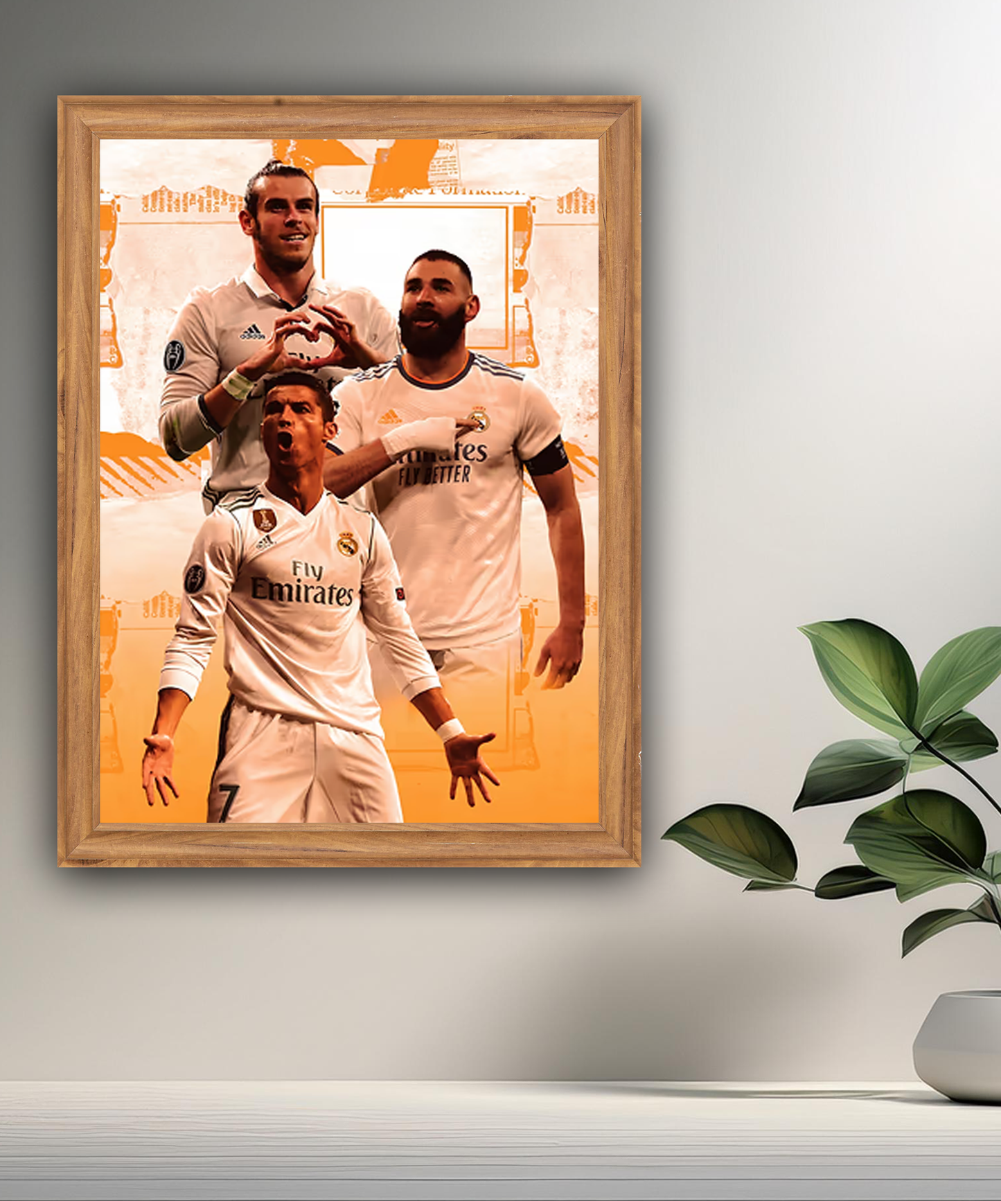 Cadre photo de Benzema, Bale, Cristiano Ronaldo