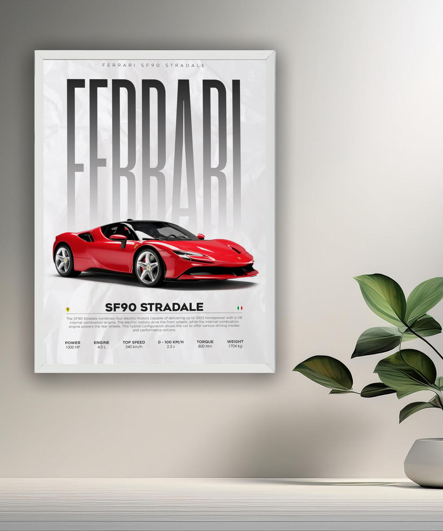 Cadre photo Ferrari SF90 Stradale