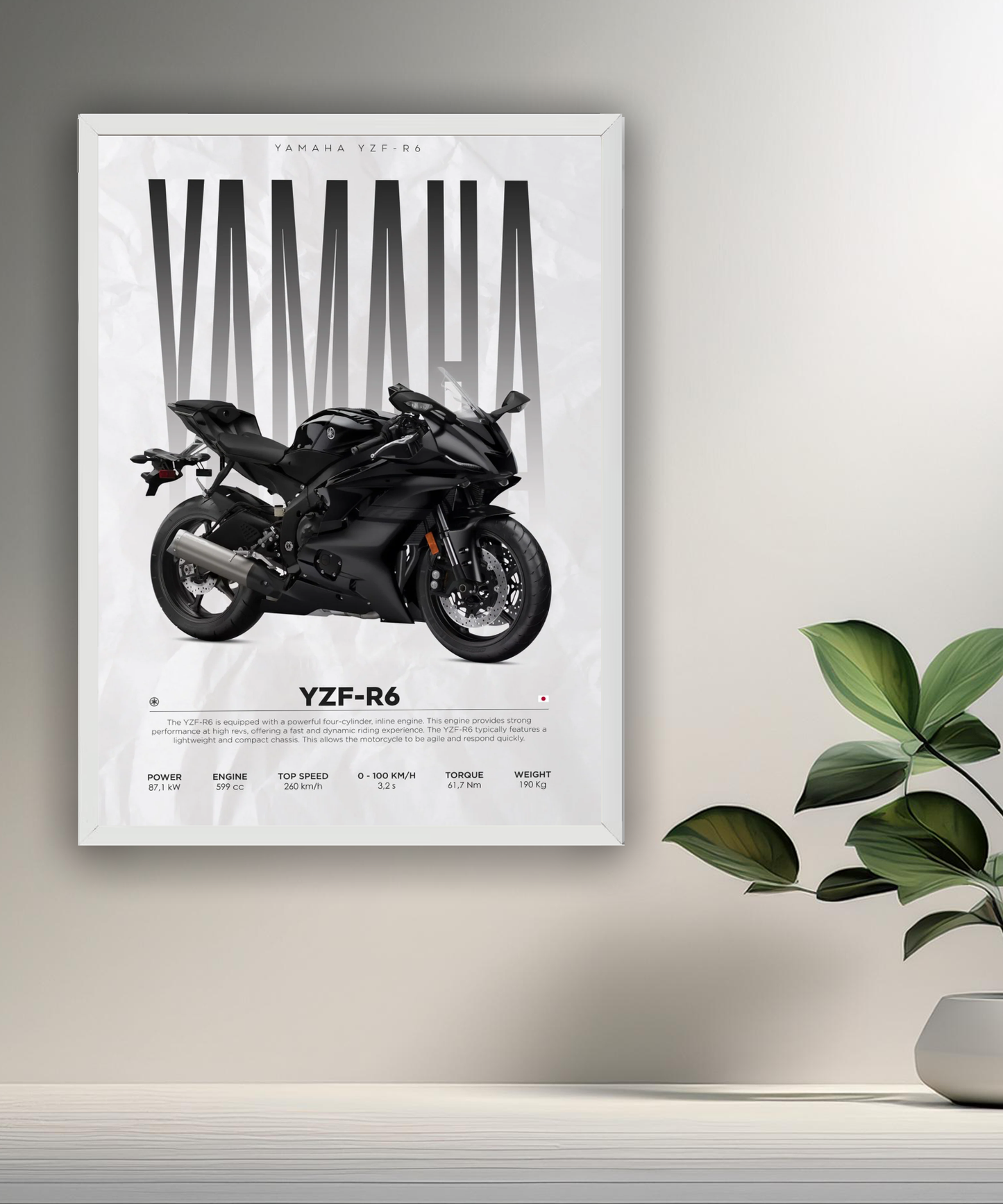 Cadre photo Yamaha YZF-R6