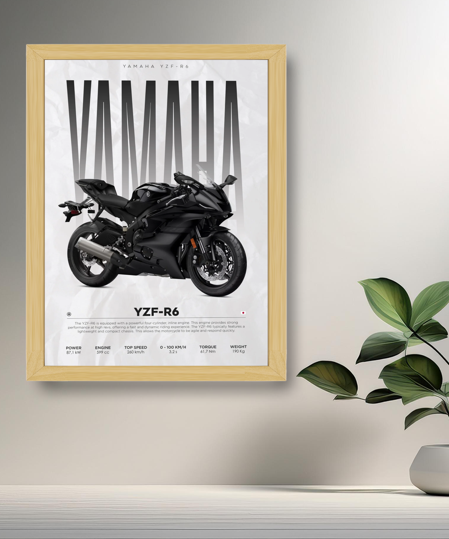 Cadre photo Yamaha YZF-R6