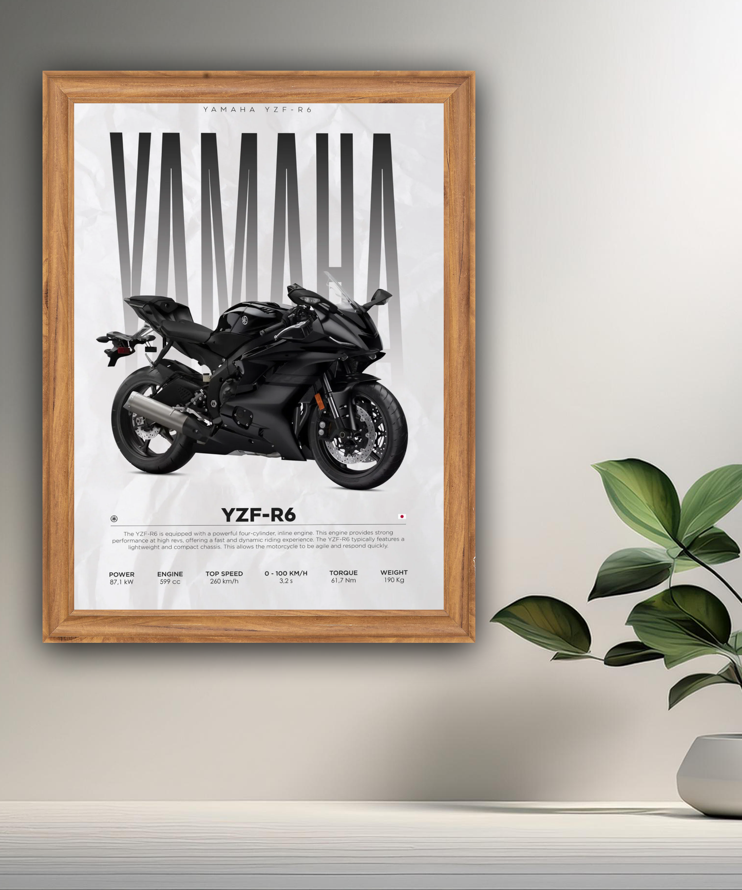 Cadre photo Yamaha YZF-R6