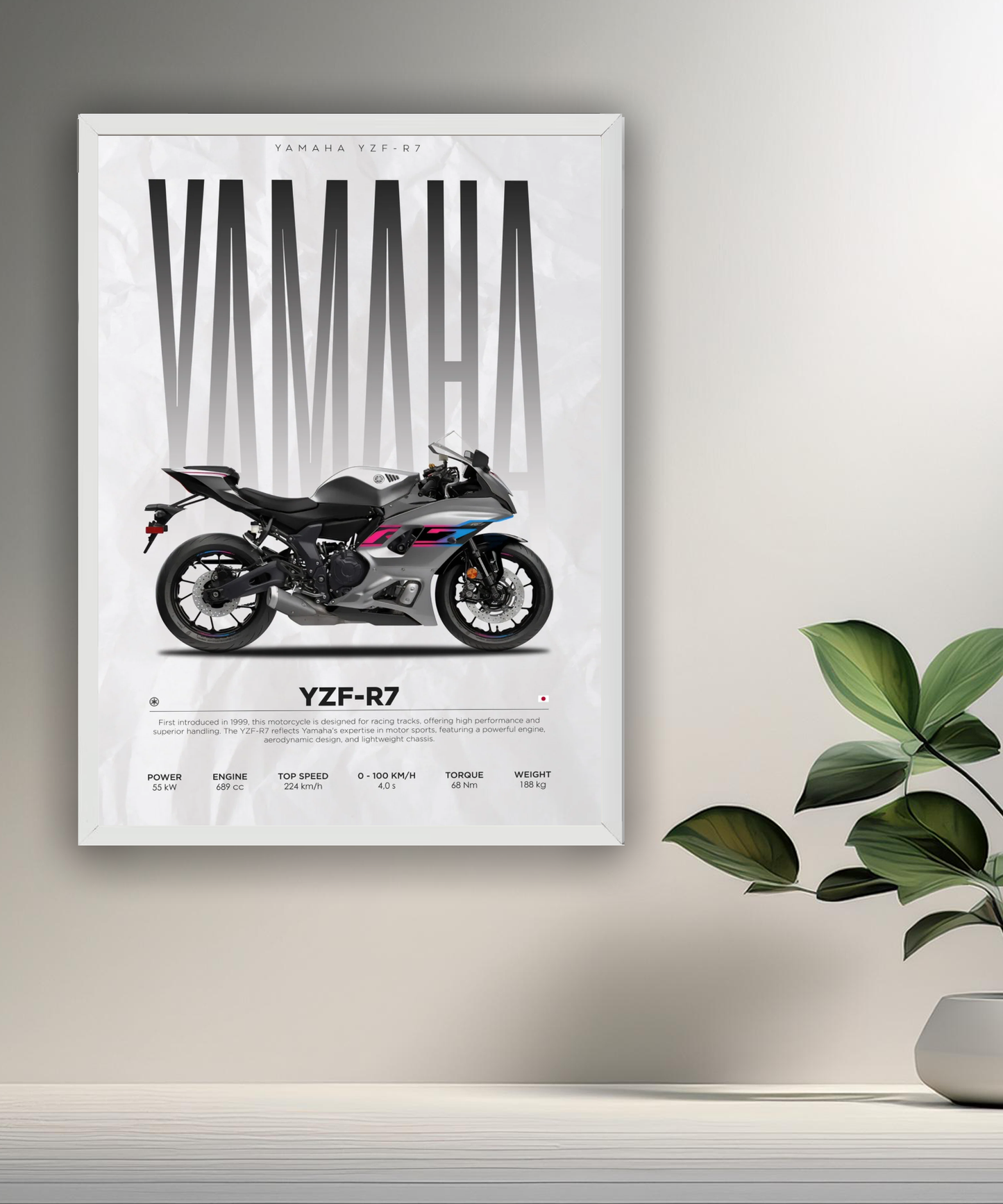 Cadre photo Yamaha YZF-R7