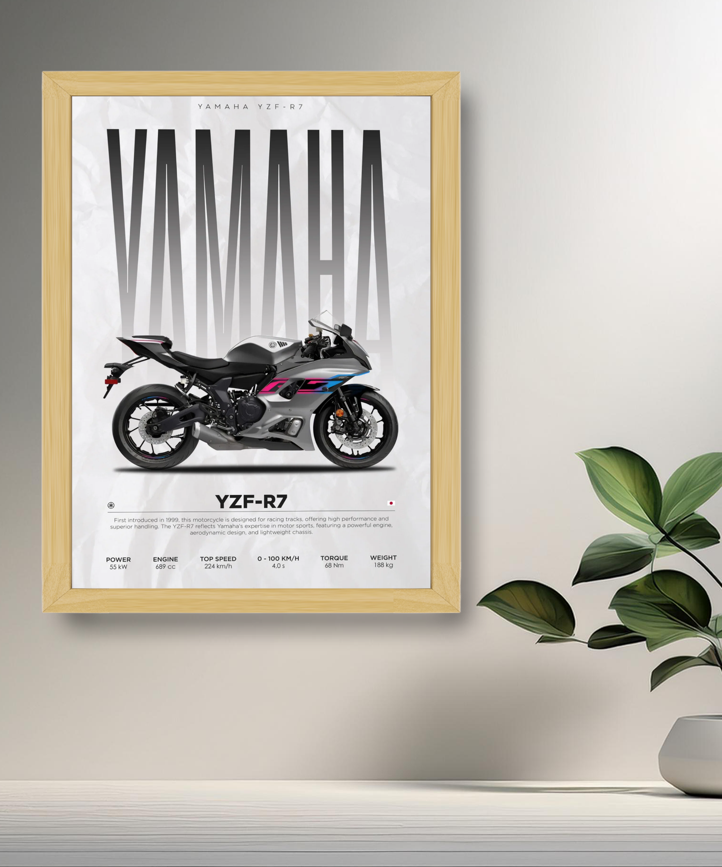 Cadre photo Yamaha YZF-R7
