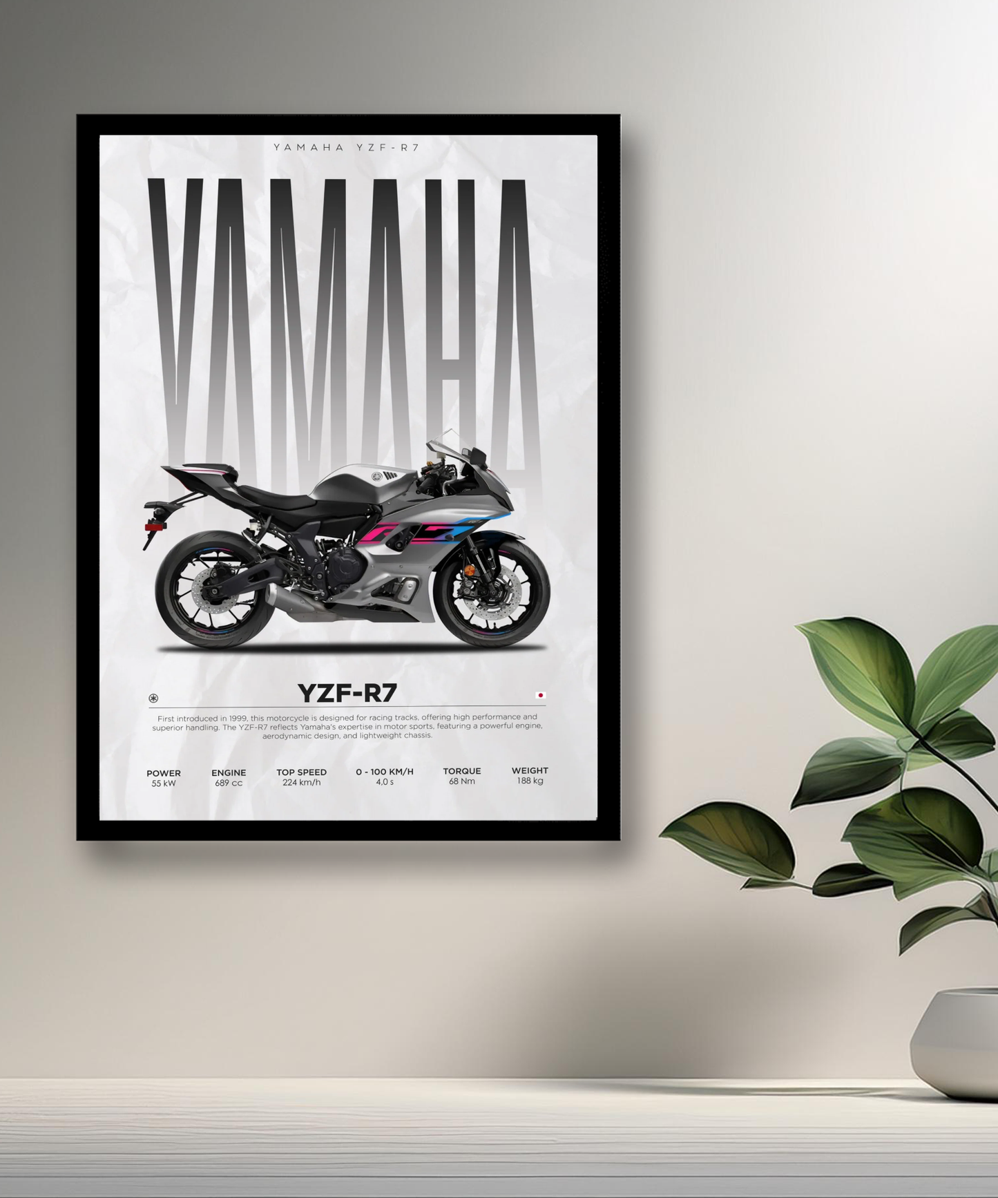 Cadre photo Yamaha YZF-R7