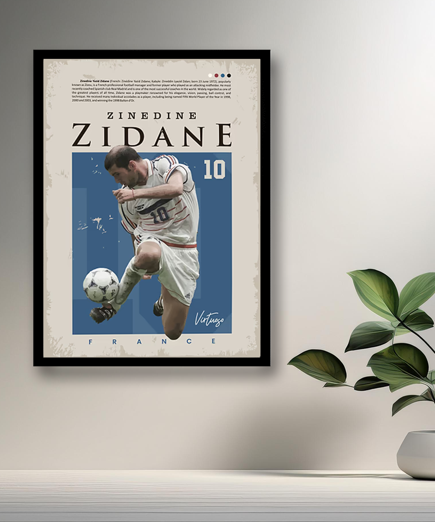 Cadre photo de Zinédine Zidane
