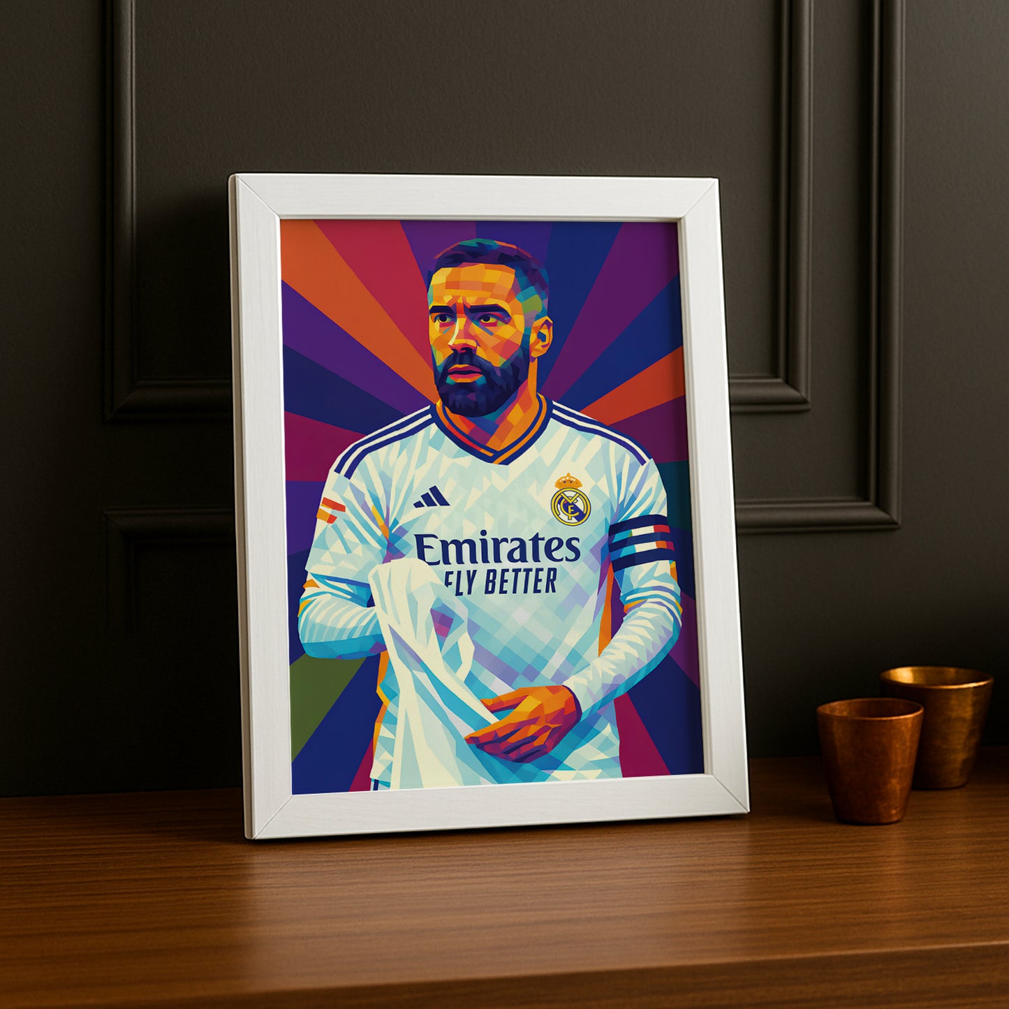 Cadre Photo Carvajal Real Madrid – Affiche HD Encadrée Papier Premium