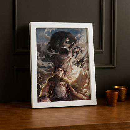 Cadre Photo Attack On Titan - Eren vs Titan