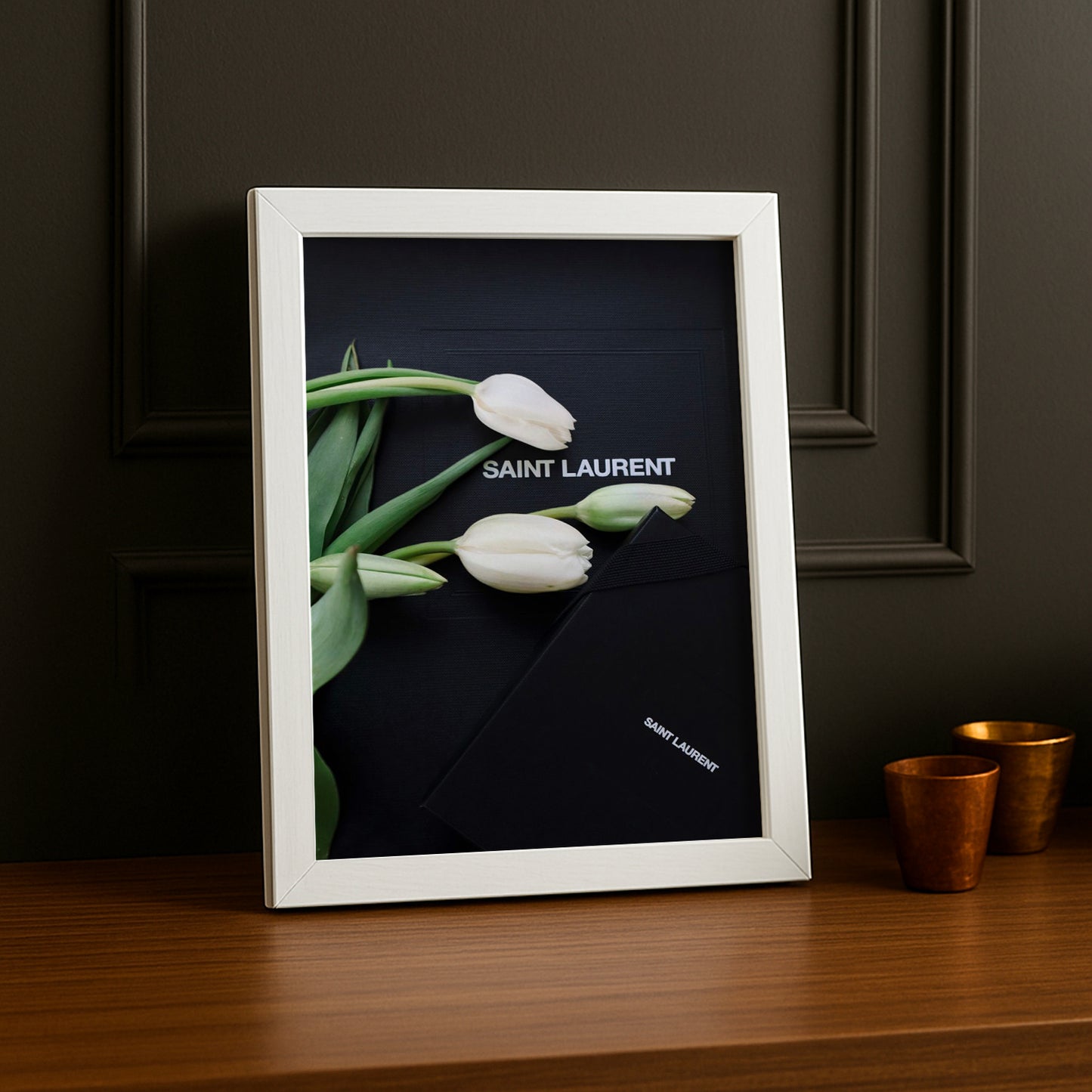 Cadre photo Yves Saint Laurent - Tulipes Blanche