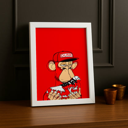 Cadre photo Bayc Nike Dunk SB Rouge