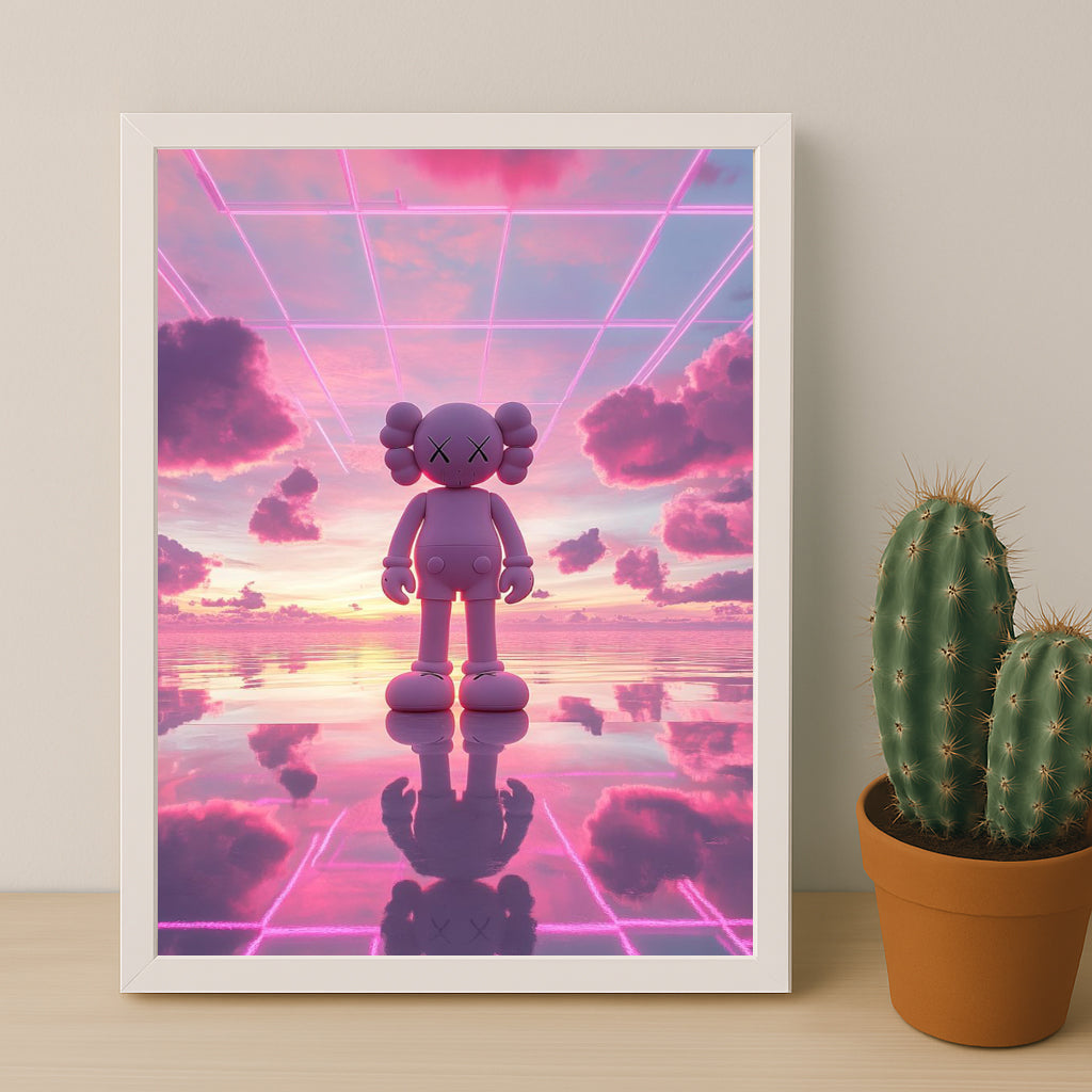 Poster Kaws - Rose 3D