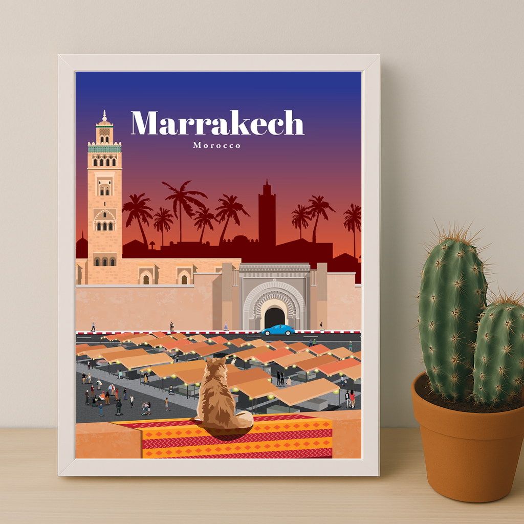 Maroc Marrakech - Poster
