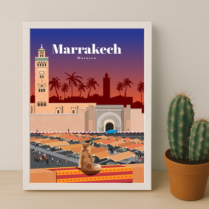Maroc Marrakech - Poster