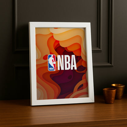 Cadre photo NBA - Logo Orange