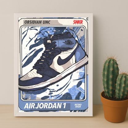 Poster Air Jordan 1 Obsidian UNC