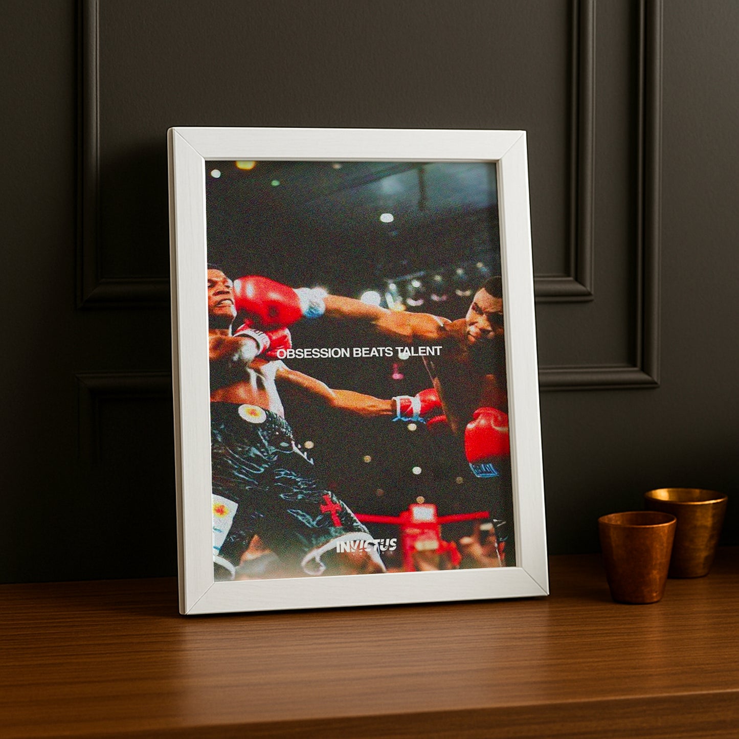 Cadre Photo Boxe - Mike Tyson "Obsession Beats Talent"