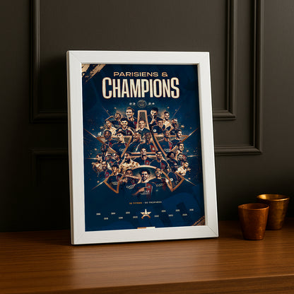 Cadre photo Paris Saint-Germain Champions de France 2023 - 2024