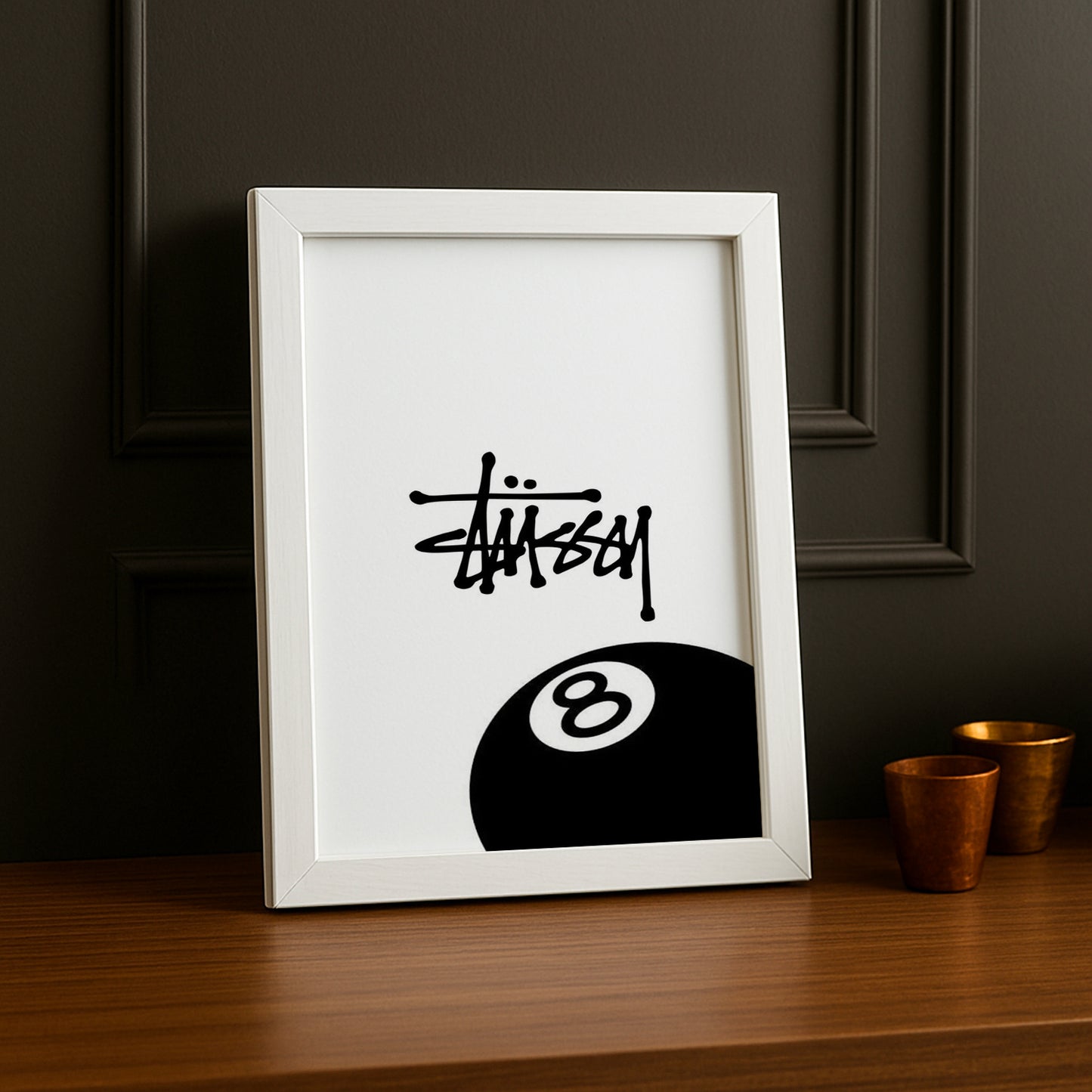 Cadre photo Stüssy 8 blanc