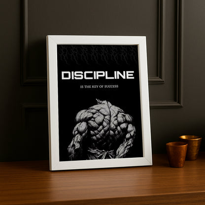 Cadre Photo Musculation - Discipline is the key of the success
