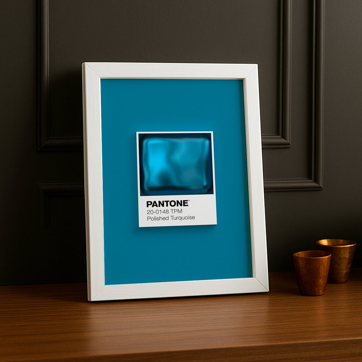 Cadre Photo Pantone Étiquette - Polished Turquoise