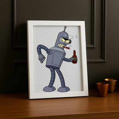 Cadre Photo Futurama - Bender Fond Transparent