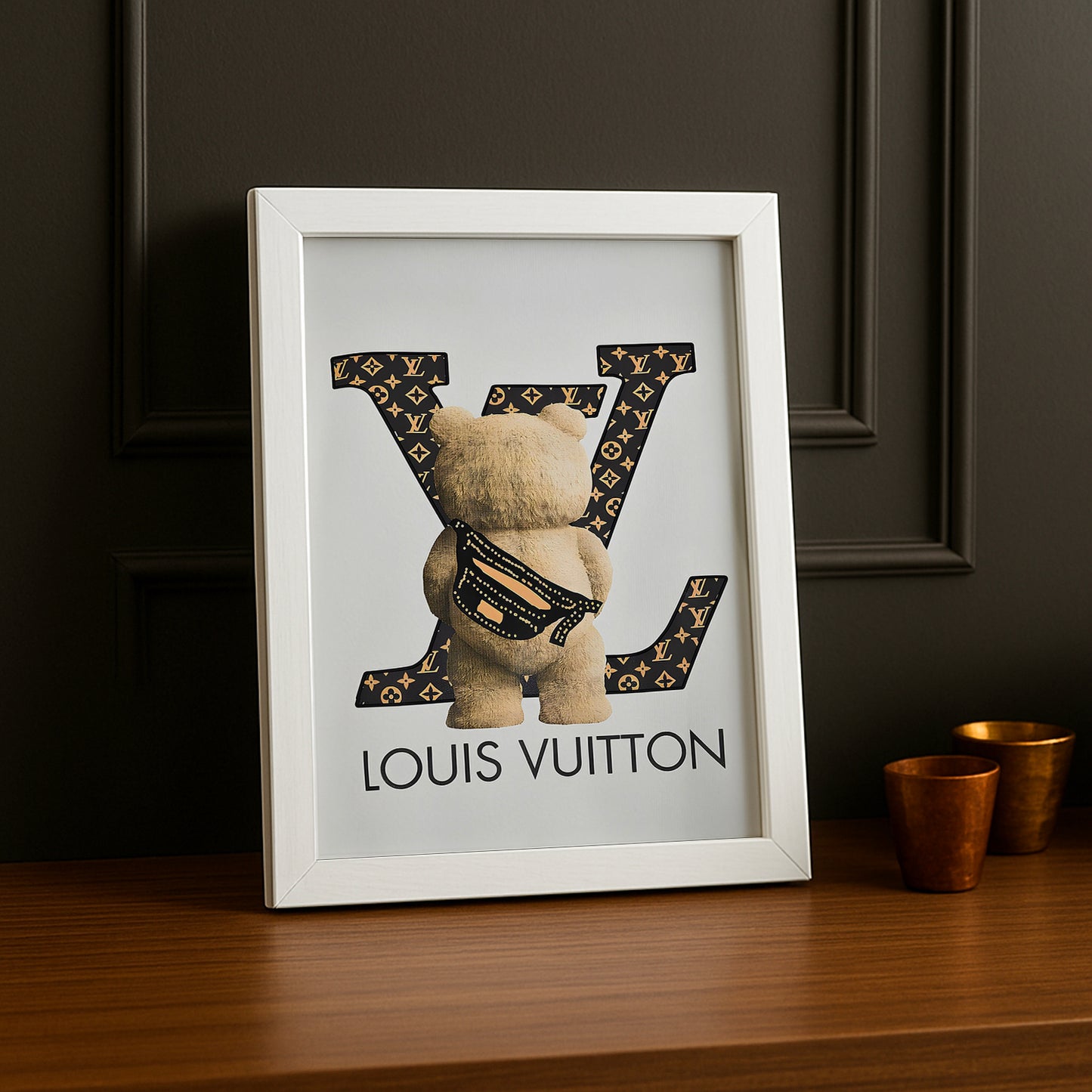 Cadre photo Louis Vuitton - Ours en peluche