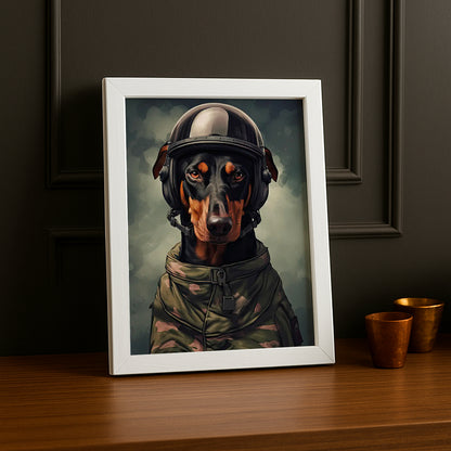 Cadre Photo Chien - Soldat
