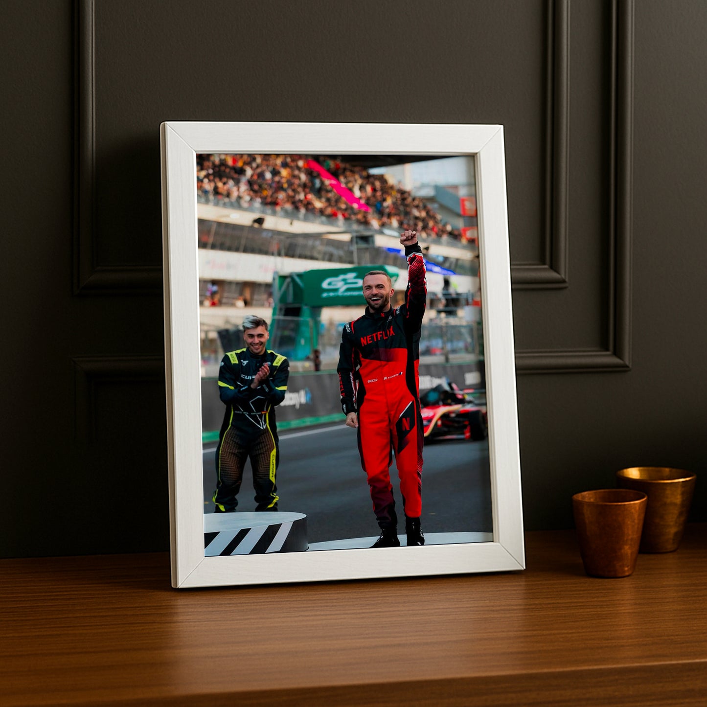 Poster encadrée GP Explorer - Maxime Biaggi Podium