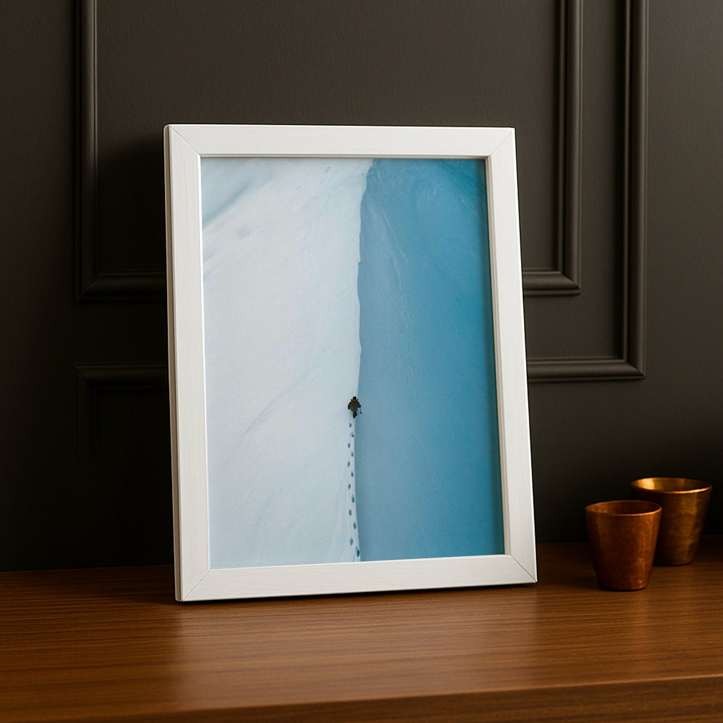 Cadre Photo Naturel - Empreinte dans la neige