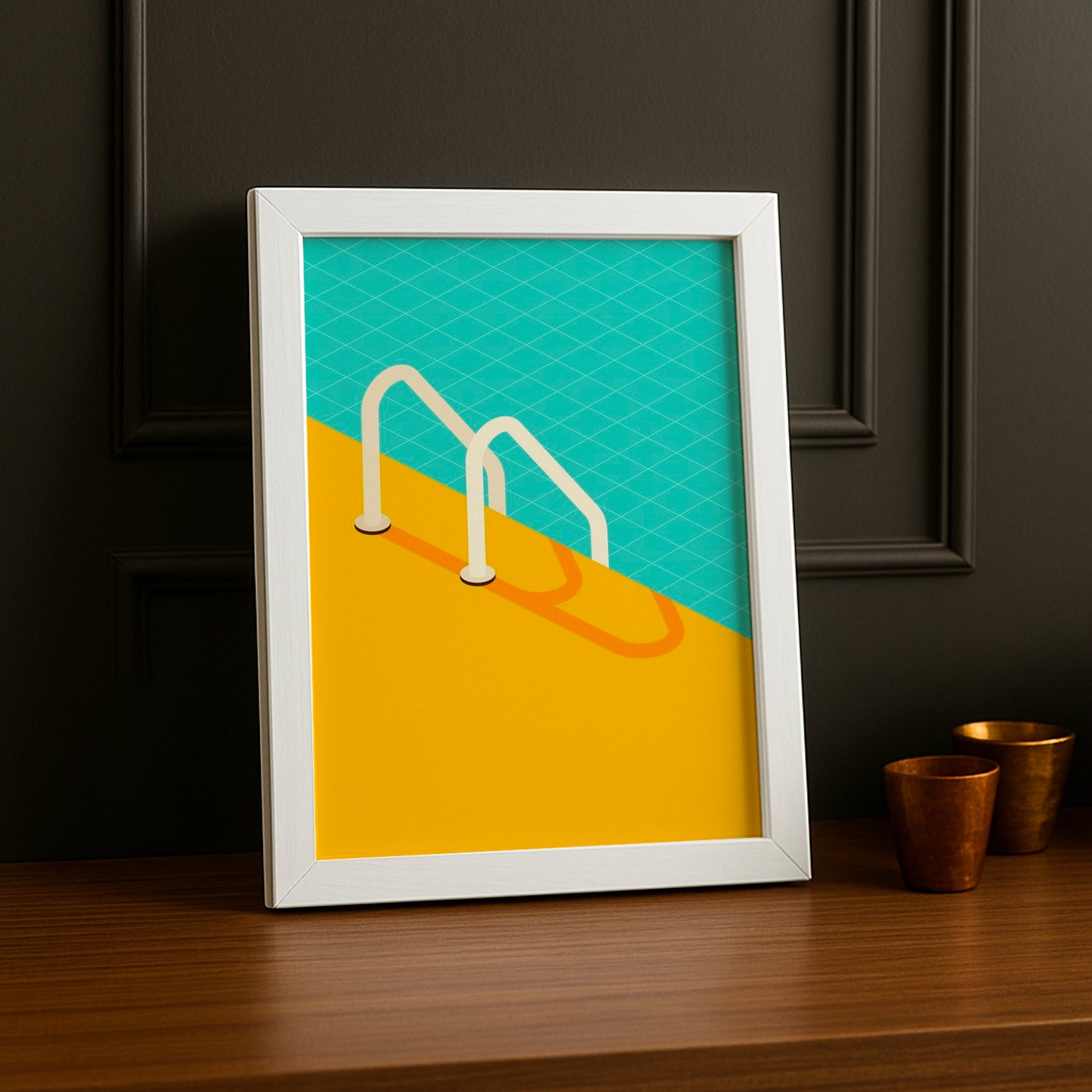 Cadre Photo Natation - Escalier de piscine