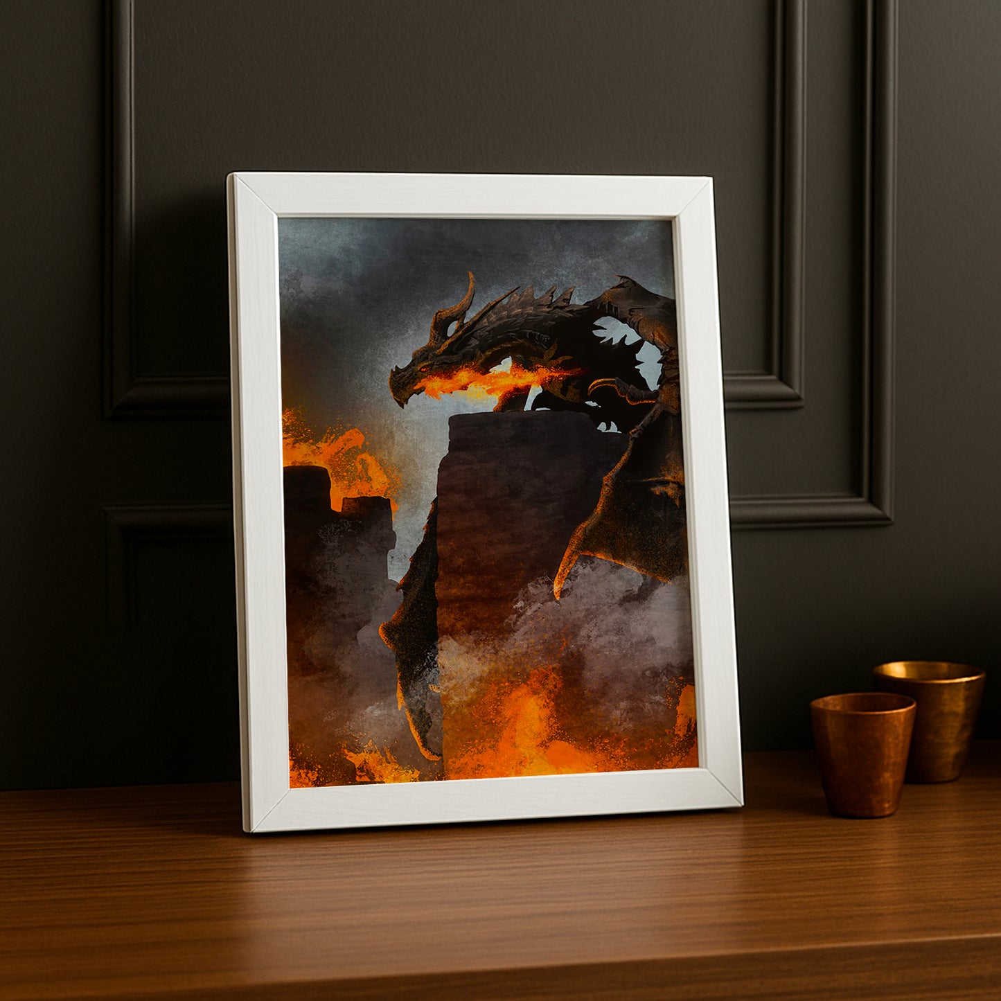 Cadre Photo Skyrim - Alduin Illustration