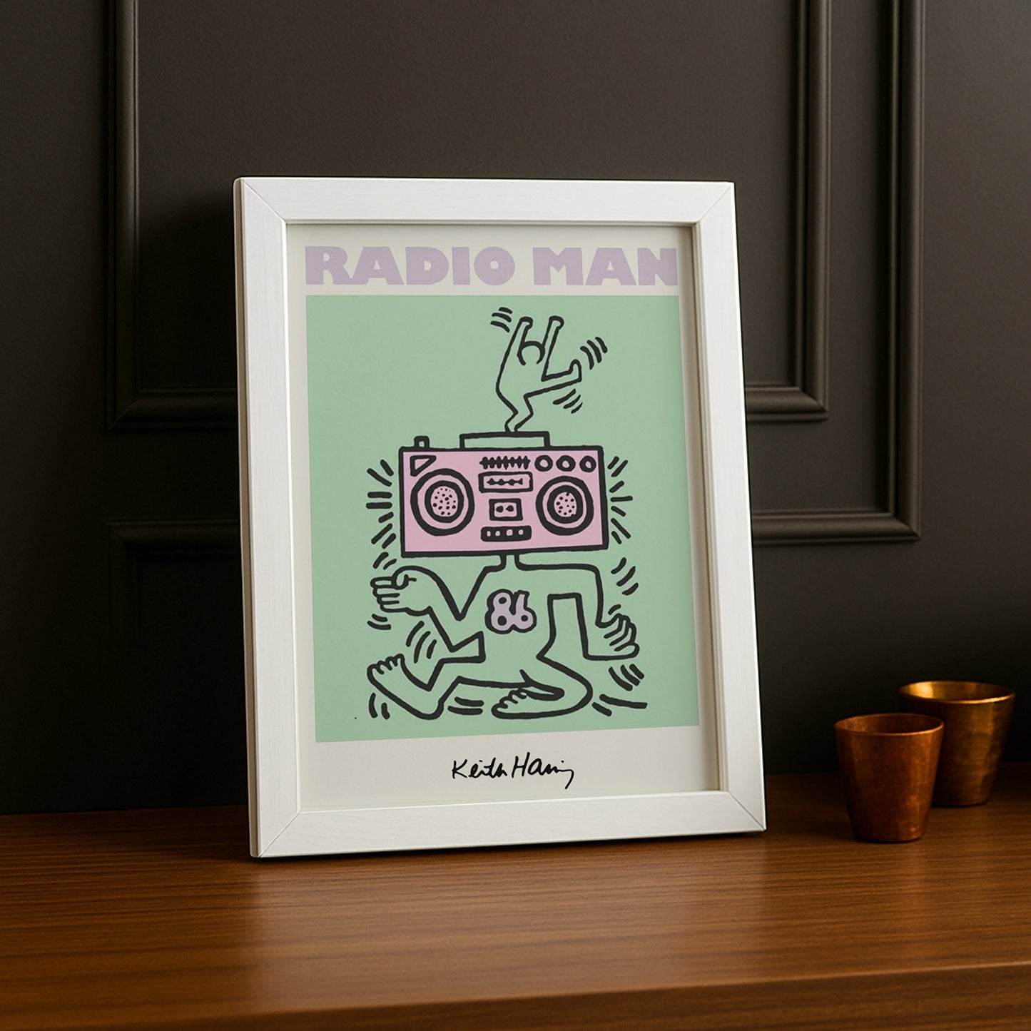 Cadre Photo Keith Haring - Radio Man