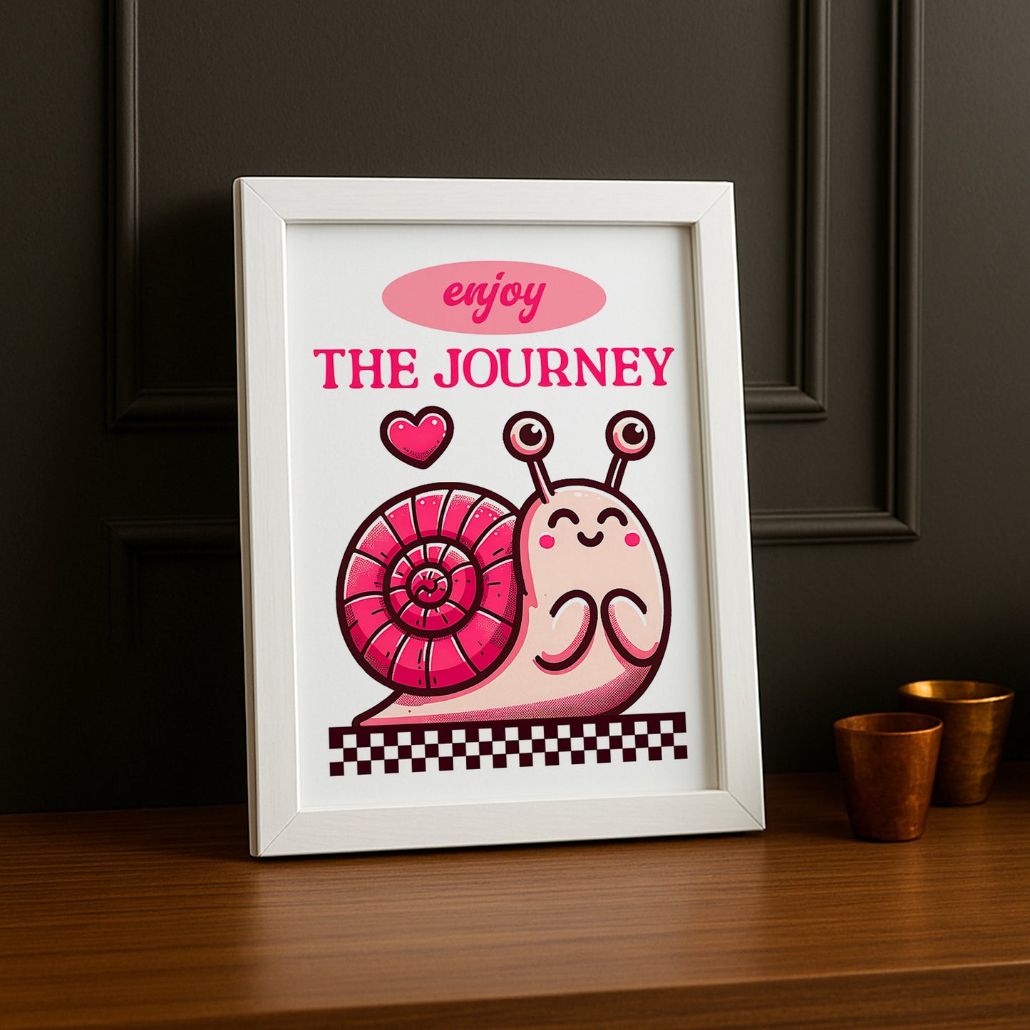 Cadre photo Citation - Enjoy The Journey