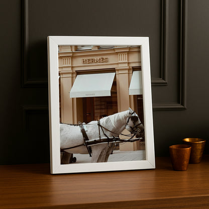 Cadre photo Hermès - Chevaux Blanc