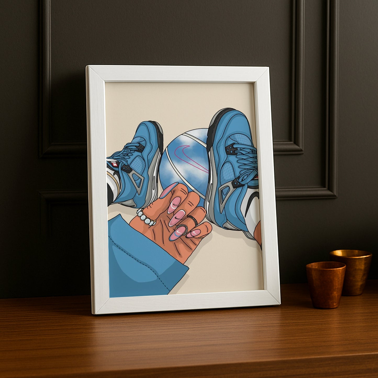 Cadre Photo Nike - Blue Nails