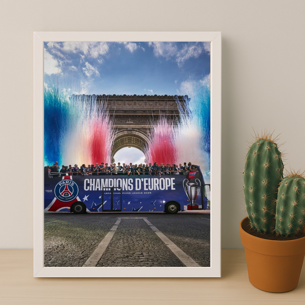 Cadre photo PSG Champion d'Europe