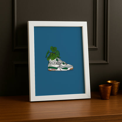 Cadre photo Air Jordan 4 Plante