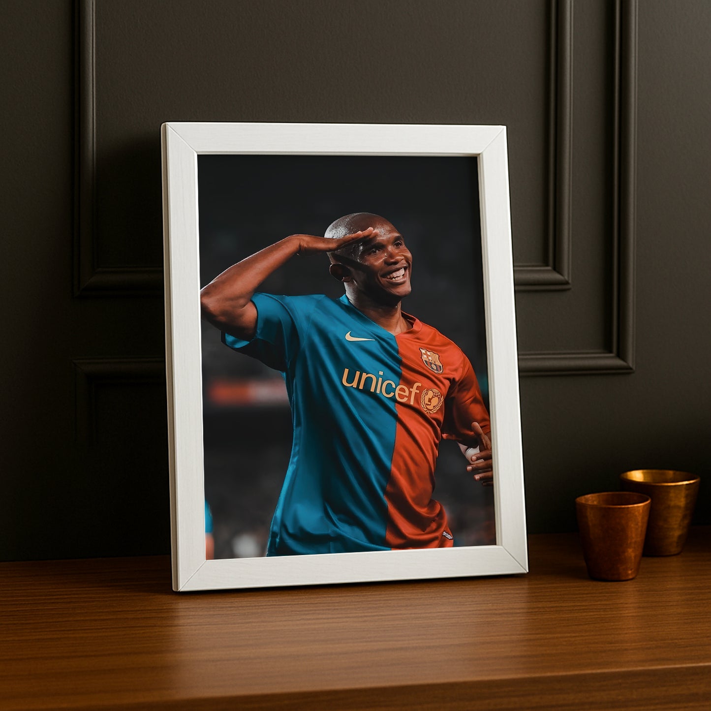 Poster encadrée FC Barcelone - Samuel Etoo