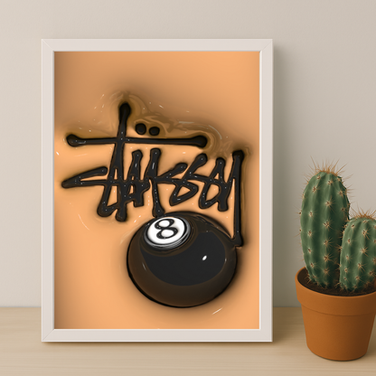 Cadre photo Stüssy - 3D Orange