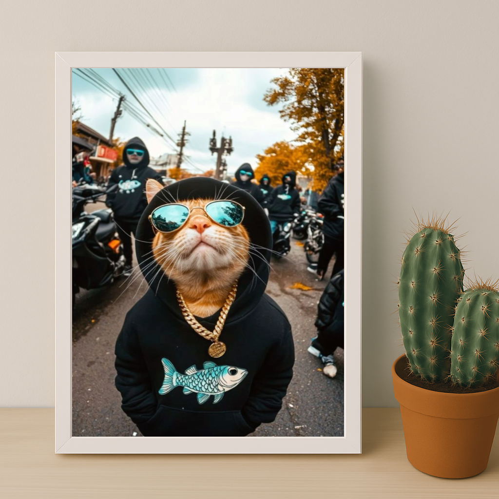 Cadre photo Chat Chill
