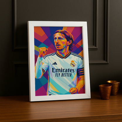 Cadre Photo Modric Real Madrid – Affiche HD Encadrée Papier Premium