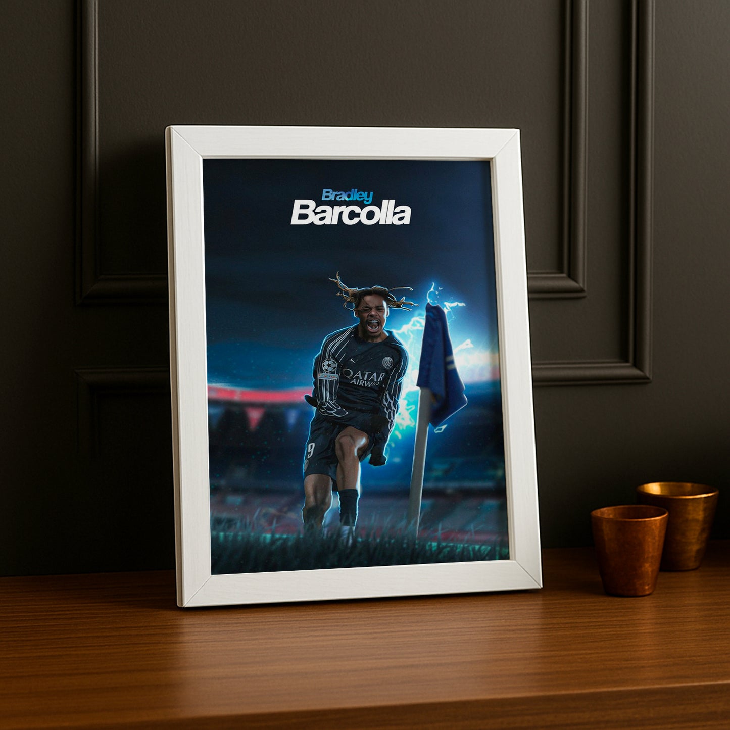 Cadre Photo Paris Saint-Germain - Bradley Barcola
