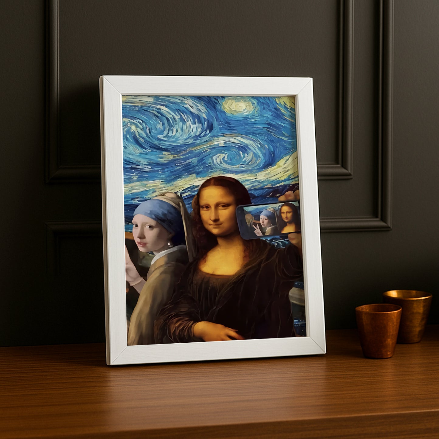 Cadre photo Mona Lisa La Joconde Selfie