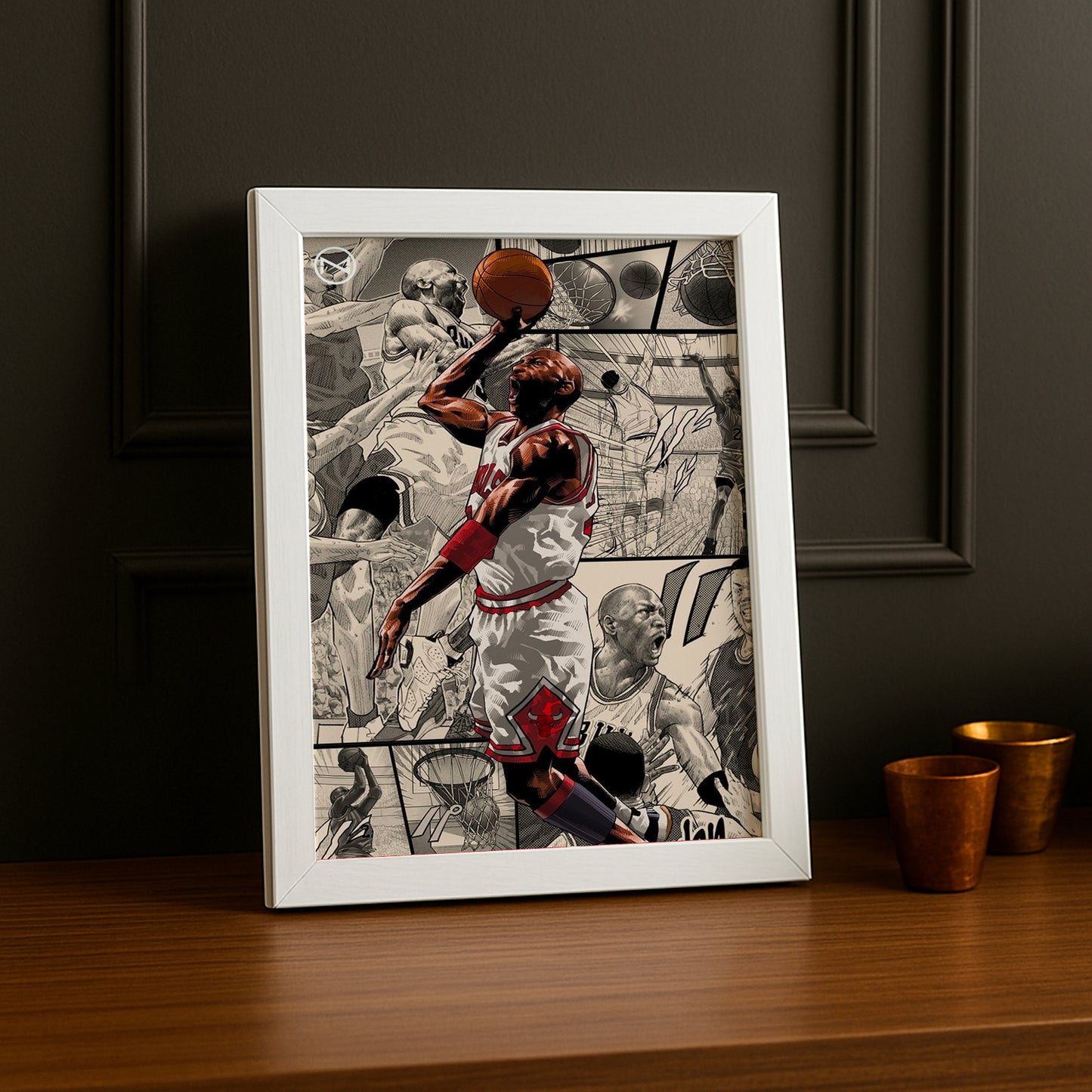 Cadre photo NBA - Michael Jordan Bande Dessinée