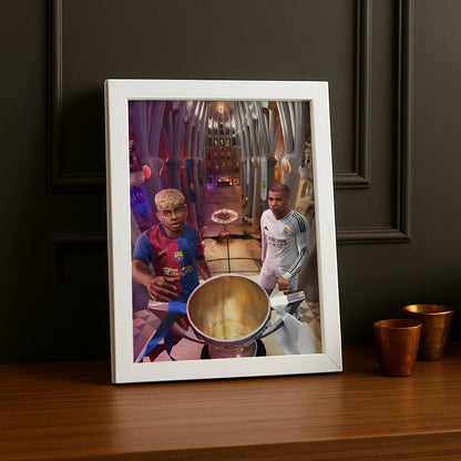 Cadre Photo Real Madrid Clasico – Affiche HD Encadrée Papier Premium