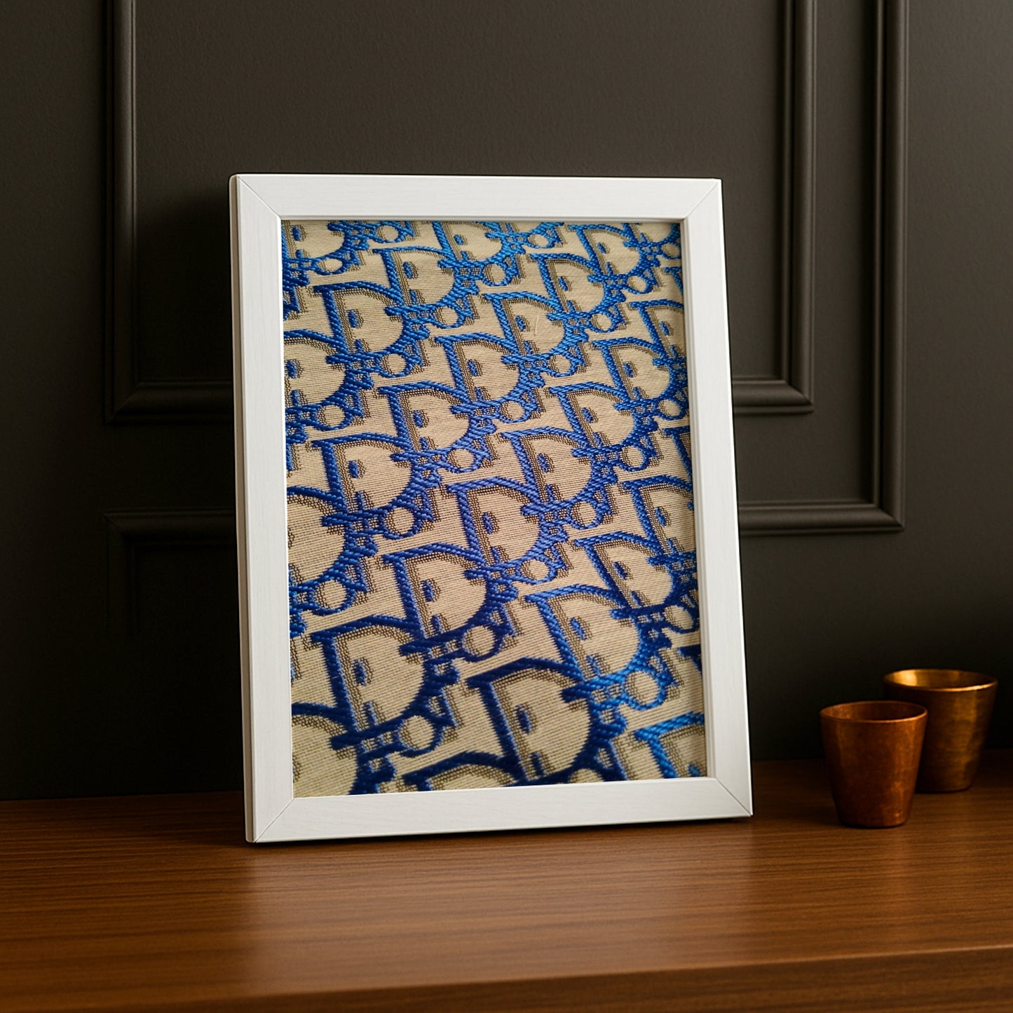 Cadre photo Christian Dior - Monogram bleu