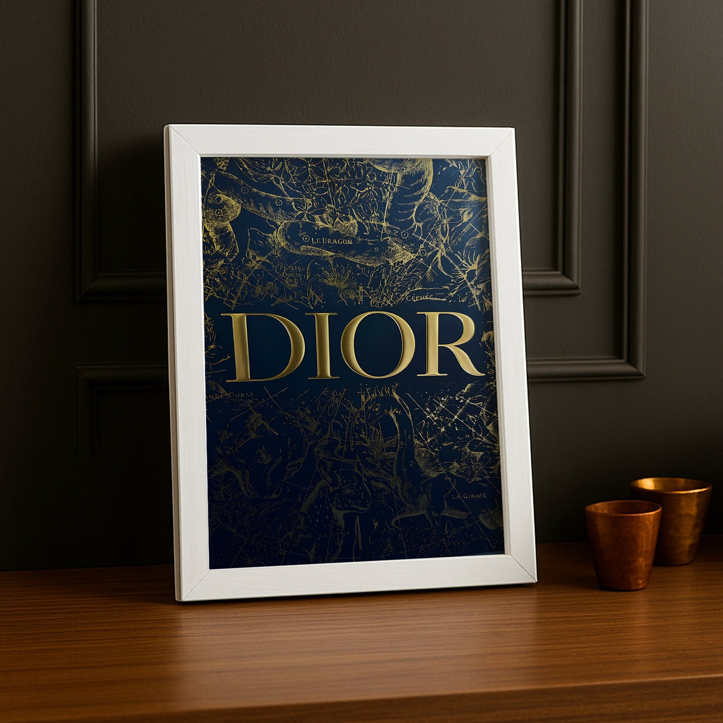 Cadre photo Dior - Blue & Gold